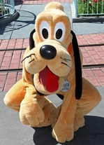 Pluto en un parque Disney.