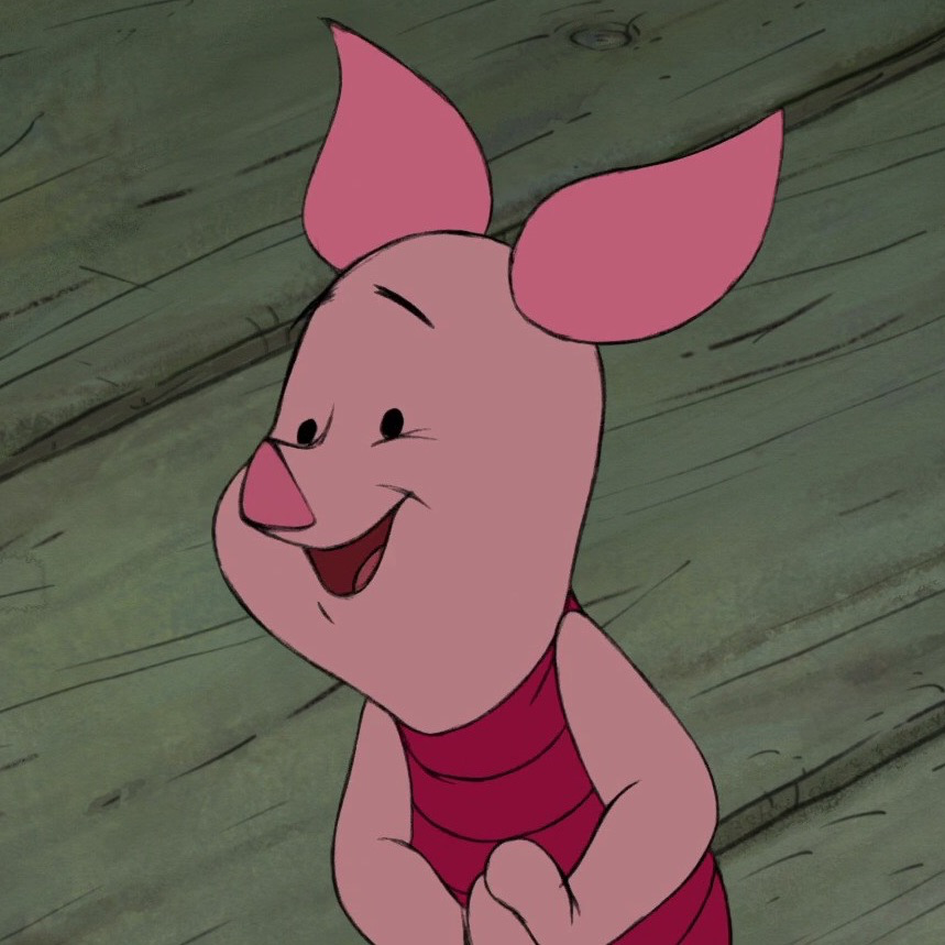 Disney Winnie The Pooh Piglet Large Face Tank Top 