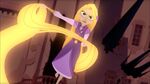 Rapunzel swings on her hair to face ZT