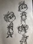 Earliest concept drawings for Alice