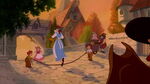 Belle rope skipping while reading