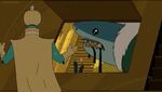 Glomgold's sharks eating Lunaris' control wires