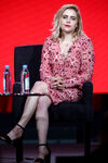 Mae Whitman speaks at the Good Girls panel during the 2018 Winter TCA Tour.