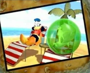 The Duck Avenger and Uno relax after defeating the Evronians.