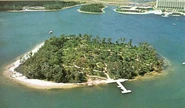 View of the island from the air.