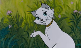 Personagem de desenho animado de gato branco, Madame Adelaide