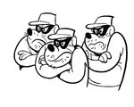 Original art of the Beagle Boys in "Sock Burglar", by Stephen DeStefano