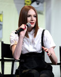 Karen Gillan speaks at the 2016 San Diego Comic Con.