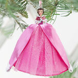 2010 Disney Store Belle Winter Christmas Ornament Pink Dress