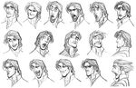 Facial model sheet by Glen Keane.