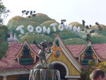 Toontown's sign as it was never shown on-screen in Mickey Mouse Works and House of Mouse, despite being a landmark in the wacky and zany cartoon city.