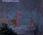 Maid Marian, Mother Rabbit and two other citizens in Sherwood Forest