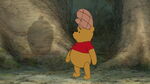 Winnie the Pooh found his shadow shaped like a honey pot