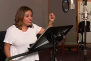 Cristela Alonzo behind the scenes of Cars 3.