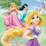 Jasmine with Aurora and Rapunzel