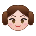 Leia's emoji for Disney Emoji Blitz.