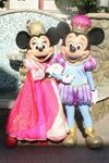 Mickey and Minnie dressed as a prince and princess for Halloween at the Walt Disney World Resorts in 2012.