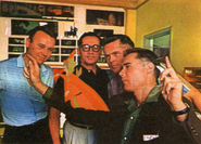 L-R: Al Dempster, Dick Anthony, Ralph Hulett, and Eyvind Earle.