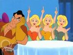 Gaston with The Bimbettes in House of Mouse