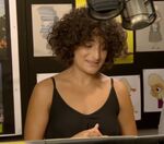 Jenny Slate behind the scenes of Zootopia.