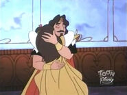 King Zahbar and Queen Deluca started hugging each other after the spell was broken.