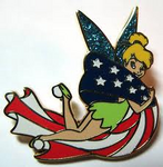USA Flag Tinkerbell Pin