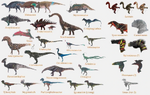 25 species concept art for Disney Dinosaur