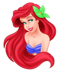 Ariel flower in hair