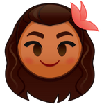 Moana's emoji for Disney Emoji Blitz