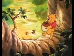 Winnie the Pooh is up in the honey tree