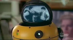 Moe and Shemp Howard on Weebo's screen in Flubber