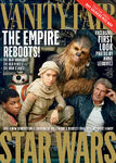 Finn, Rey, Han Solo, Chewbacca, and BB-8 on the June 2015 cover of Vanity Fair.