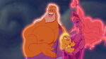 Hercules with his parents Zeus and Hera