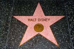 Walt Disney's star on the Hollywood Walk of Fame