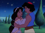 Aladdin and Jasmine kiss attempt