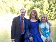 Brenda Chapman with husband Kevin Lima and daughter Emma Rose Lima.