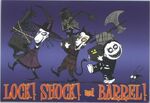 Nightmare before christmas sticker lock shock and barrel