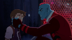 Yondu gives Peter Translater