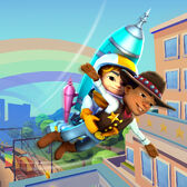 Buzz and Wayne flying