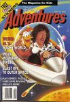 Weird Al flies into space with Launchpad on the cover of Disney Adventures (April 1991).