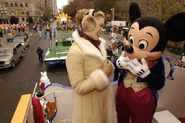Mickey with LeAnn Rimes on the Ship of Dreams float in the 2005 parade.