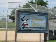 Goofy on a sign at Walt Disney Municipal Park.