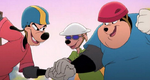 P.J., Max y Bobby listos para ir a la universidad en An Extremely Goofy Movie.