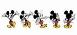 5 poses of Mickey.