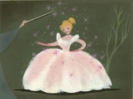 The Fairy Godmother transforms Cinderella, by Mary Blair.