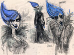 A design for Elsa based on singer Amy Winehouse by Claire Keane