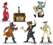 A figurine set with the pillager alongside the Auctioneer, Hook Hand Pirate, Redd, The Pooped Pirate, and Barker Bird