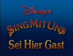 Opening title card to the 1993 German release of "Be Our Guest" Known as "Sei Hier Gast"