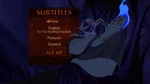 Subtitles menu