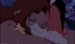 Simba hugs Timon and Pumbaa